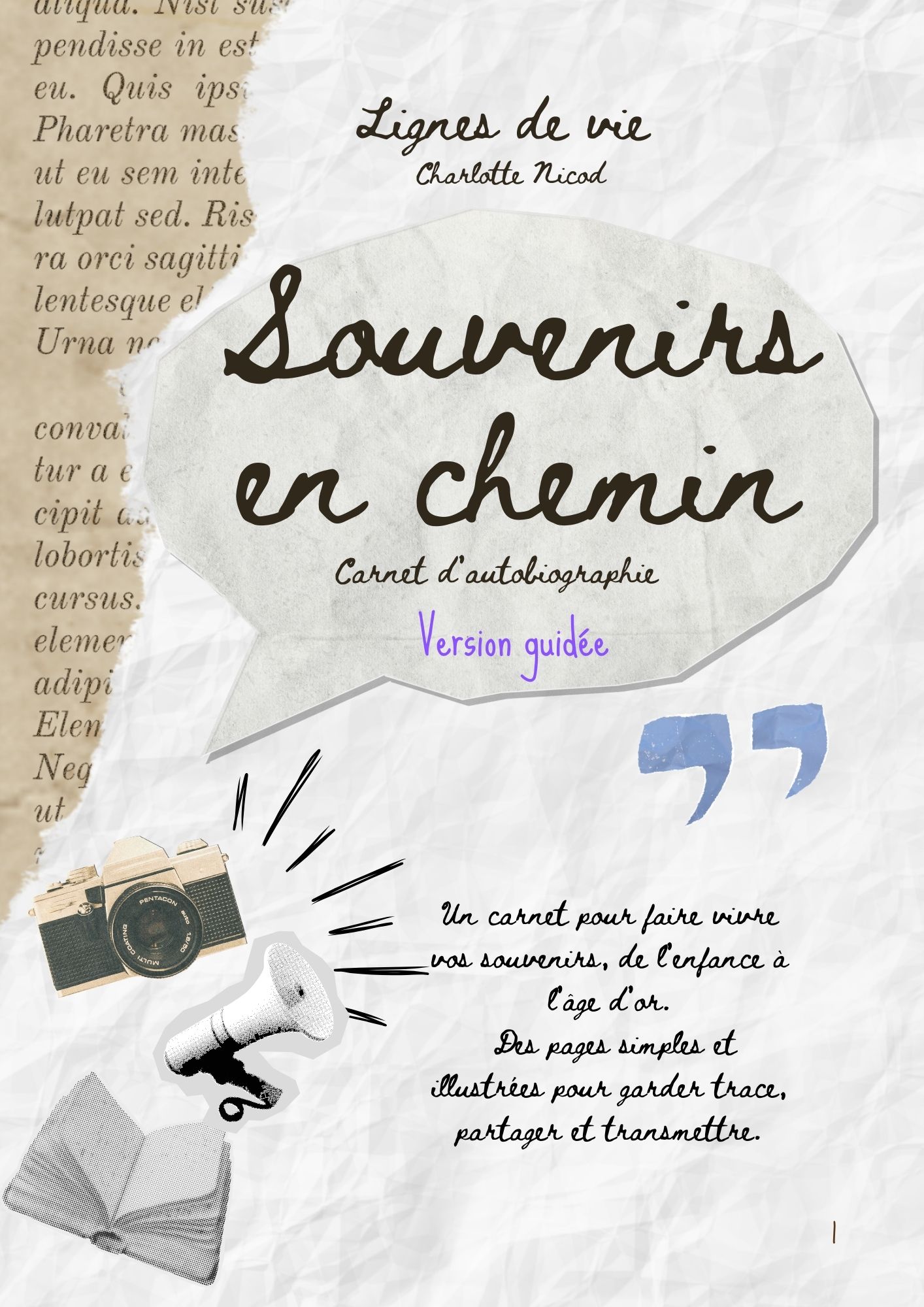 Couverture officielle de Souvenirs en chemin, version guidée