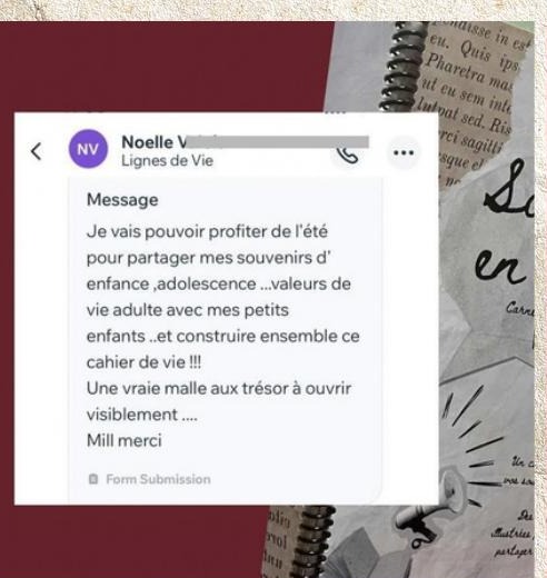 Message d’une cliente : « Je vais pouvoir profiter de l’été pour partager mes souvenirs d’enfance… une vraie malle aux trésors à ouvrir. »