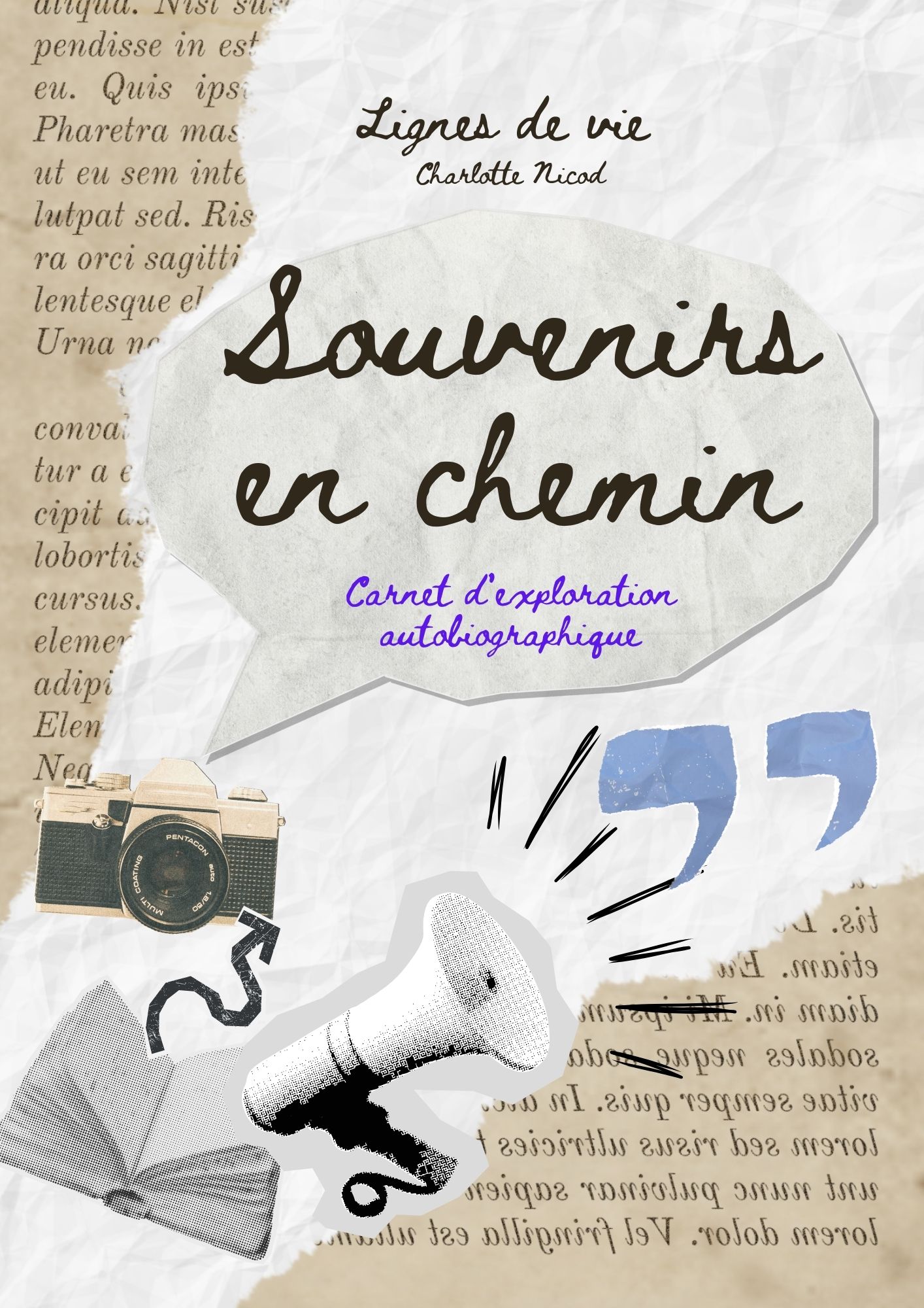 Couverture officielle de Souvenirs en chemin, carnet d'exploration autobiographique